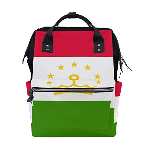 Tadschikistan-Flagge, Muttertasche, Wickeltasche, Tagesrucksack, Wickeltaschen für Baby-Pflege