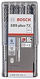 Bosch Professional 30tlg. Hammerbohrer SDS Plus-7X (für Beton und Mauerwerk, 6 x 50 x 115 mm, Zubehör Bohrhammer)