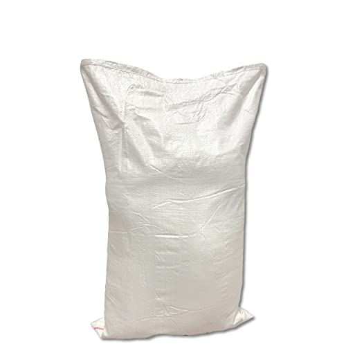 Wohnkult 100 x Gewebesack Gewebesäcke Sandsack Laubsack Getreidesack PP 6 Größen 3 Farben (50 x 80 cm | weiß)