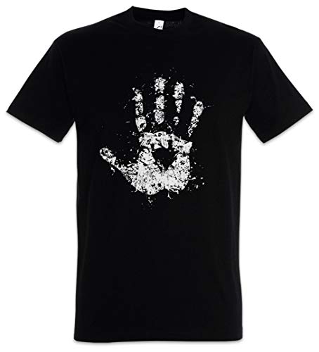 Urban Backwoods White Hand II Herren T-Shirt Schwarz Größe 2XL
