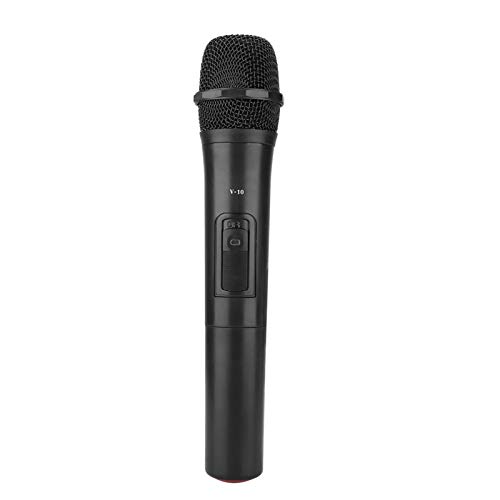 Cuifati Drahtloses Mikrofon, schnurloses Metallmikrofon, UHF-Technologie mit 3,5-mm- und 6,35-mm-Buchsenschnittstelle