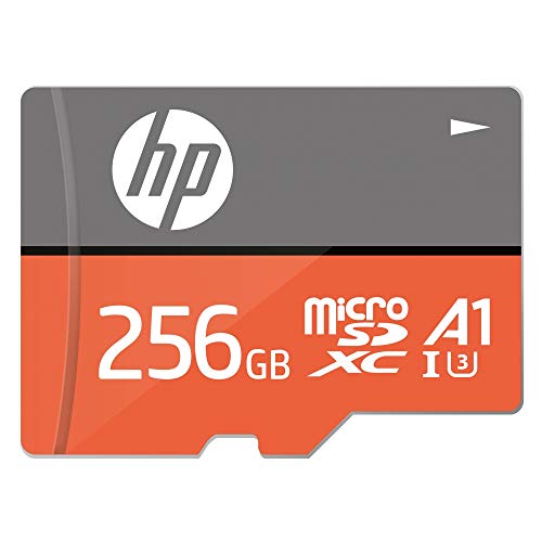 HP mxA1 256GB microSDXC-Speicherkarte + SD-Adapter, 100MB/s Lesegeschwindigkeit, 85MB/s Schreibgeschwindigkeit, Klasse 10 UHS-I, U3, A1 App-Performance für 4K-Video