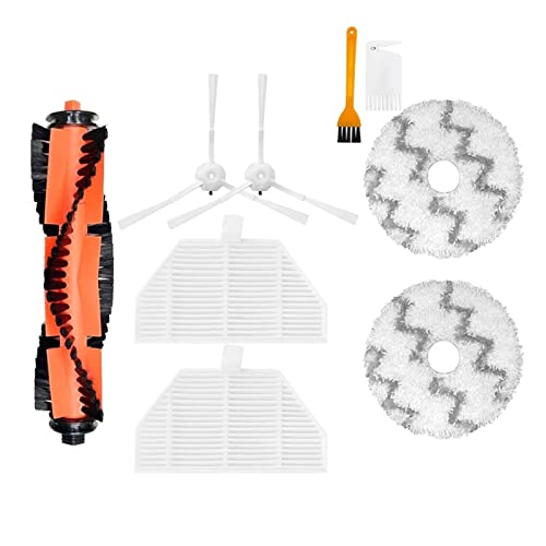 Zubehör kompatibel mit Xiaomi, kompatibel mit Roidmi, kompatibel mit EVA, selbstreinigender Entleerungsroboter, SDJ06RM, Hauptseitenbürste, Hepa-Filter, Staubbeutel, Mopptuch (Color : Set10)