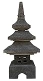 STONE art & more Tempel-Leuchte, Pagode, dreistöckig, H 50 cm, Lavastein, frostfest