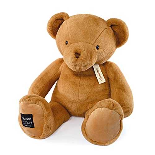 Histoire d'Ours - Le Teddybär, Haselnuss, 75 cm, Braun – 75 cm – Geschenk zur Geburt – HO3228