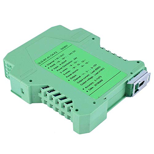 DC 24V Strom Signal Isolator Sender 4-20mA SPS Detect Signal Conditioner(1 in 1 out 4-20mA to 0-10V)