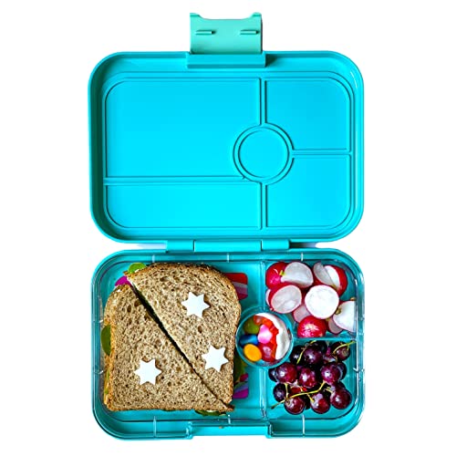 yumbox Tapas XL Bento Box (Antibes Blue, 4er) - Lunchbox mit 4 Fächern, Brotdose für Jugendliche und Erwachsene, auslaufsicher