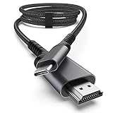 nonda USB-C auf HDMI-Kabel, 4K@30Hz [2M], USB Typ C auf HDMI 2.0 Kabel, kompatibel mit Thunderbolt 3 für MacBook Pro 2020/2019, MacBook Air/iPad Pro 2020, Surface Book 2 und andere Geräte Po C