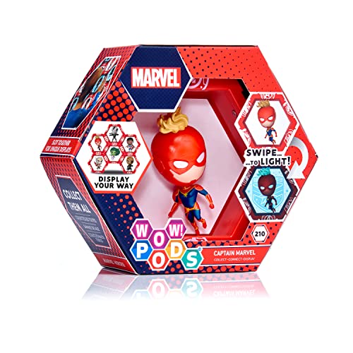 Wow! PODS Marvel Avengers Collection – Captain Marvel Superhero Toys Leuchtende Wackelfigur Offizielles Marvel Sammlerstück Spielzeug & Geschenke Nummer 210 in Serie Mehrfarbig