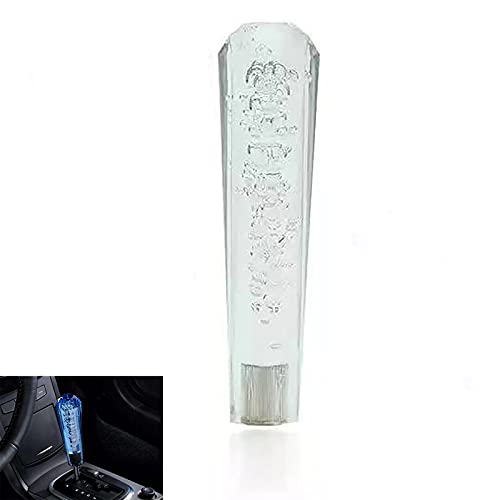 Torcarvh Schaltknauf Crystal Diamond Automatischer Schaltknauf Auto Leuchtender modifizierter Pollerkopf Passend für die meisten automatischen manuellen Fahrzeuge (Transparent, 30 CM)