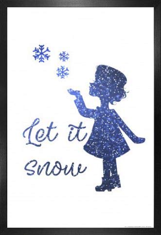1art1 Weihnachten Poster und MDF-Rahmen - Let It Snow (91 x 61cm)