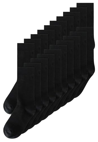MELAWEAR Socken Multipack Basic (DE/NL/SE/PL, Numerisch, 43, 46, Regular, Regular, Schwarz 20er Pack)