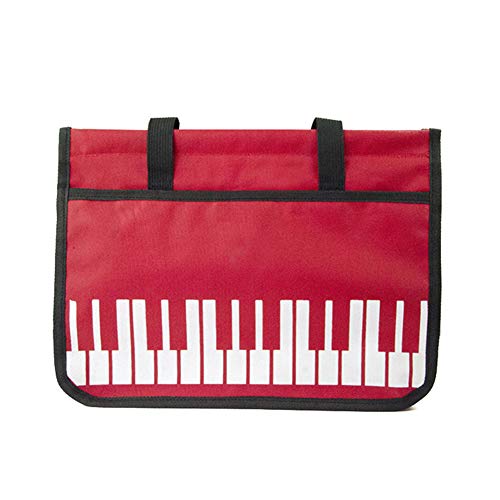 Zhenwo Music Bag Waterproof Oxford Cloth Handbag Sheet Music Document Bag Music Bag Music Bag,Rot