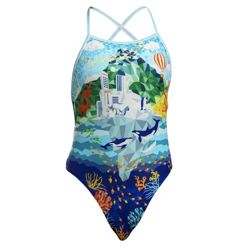 Funkita Wildermess Badeanzug | Schwimmanzug für Kinder, Mädchen schnelltrocknend und chlorbeständig, Kinder Größen:152