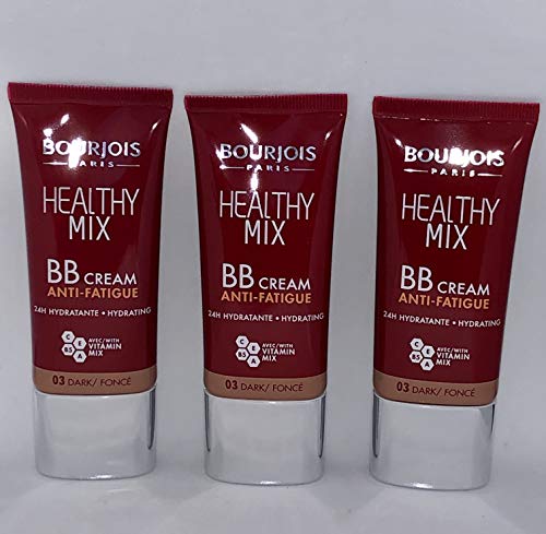 3x Bourjois Healthy Mix BB Cream Anti-Fatigue Foundation (03 Dark)