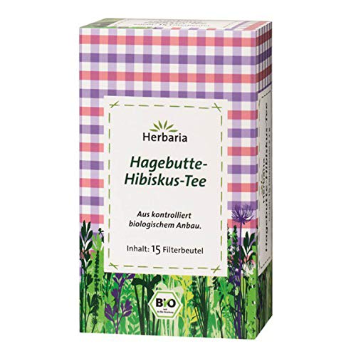 Herbaria - Hagebutte-Hibiskus-Tee bio 15 Filterbeutel - 30 g - 6er Pack