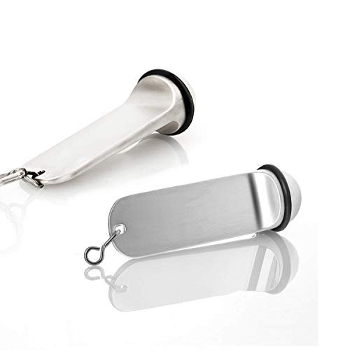 Faimex Hotel Schlüsselanhänger im Doppelpack Anhänger für Hotelschlüssel Schlüssel von Pension Hotels gravieren individuelle Gestaltung in edler Silberoptik mit Gummiring Gravur möglich Key