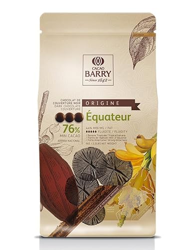Dunkle Schokolade ÉQUATEUR Origine 76% Cacao Barry 1 kg, Callebaut Kuvertüre