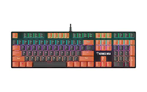 GAMDIAS Hermes M5A Mechanische Gaming-Tastatur, mehrfarbiger LED-Effekt und N-Key Rollover (Hermes M5A), schwarz