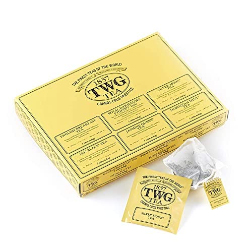 TWG Singapore - The Finest Teas of the World - Earl Grey Buddha - 15 Handnaht Teebeutel aus reiner Baumwolle