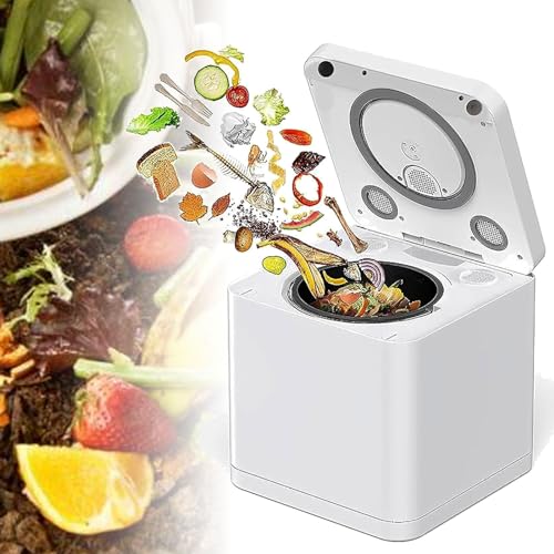 Elektrischer Komposter, Lebensmittel-Kompostbehälter mit 3–5 Stunden/3,3 l 110 V/220 V LED-Bildschirm, One-Touch-Umwandlung von Lebensmittelabfällen in Kompost, automatische Reinigung