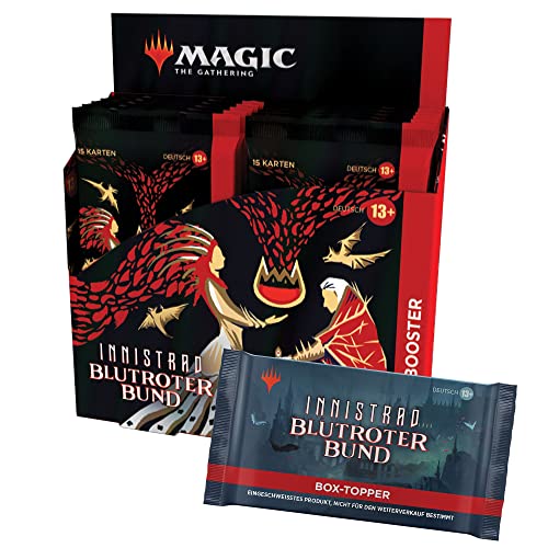 Magic the Gathering Innistrad: Blutroter Bund Sammler-Booster-Display, 12 Booster & Box-Topper (Deutsche Version)