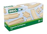 BRIO World 33401 Kleines Schienensortiment - 11 Schienen aus Buchenholz für die Holzeisenbahn - Empfohlen für Kinder ab 3 Jahren