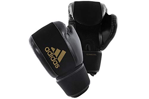 adidas Erwachsene Boxing Gloves Washable Boxhandschuhe Waschbar, schwarz/Gold, S/M