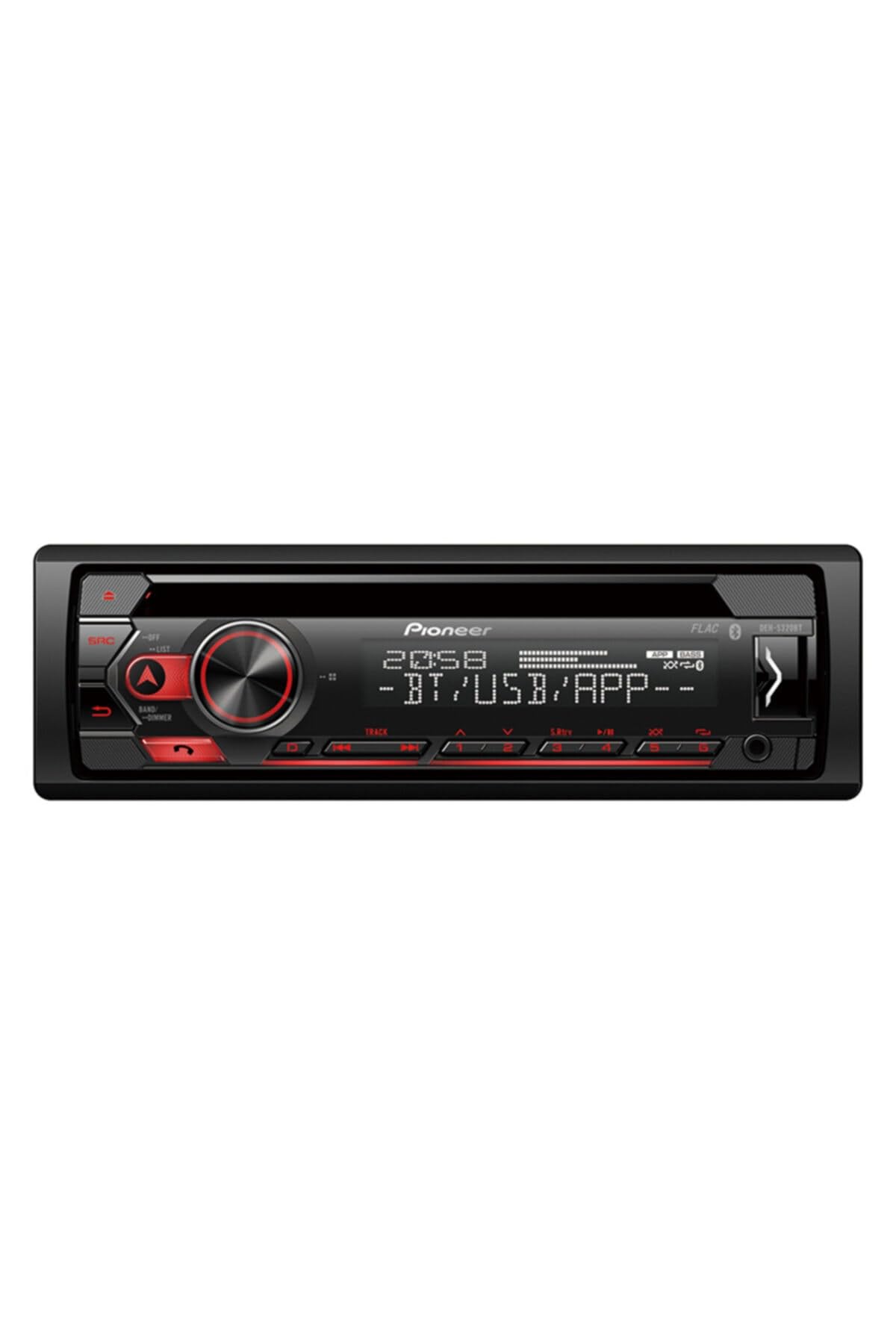 Pioneer DEH-S320BT | 1DIN Autoradio | CD-Tuner mit RDS | Bluetooth | MP3 | USB und AUX-Eingang | Freisprecheinrichtung | Smart Sync App | 13-Band Equalizer