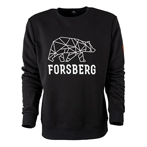 FORSBERG Bertson mit Logo Bär Herren Sparpreis einfarbig hohe Qualität hochwertig robust bequem guter Schnitt schwarz, Farbe:schwarz, Größe:XS