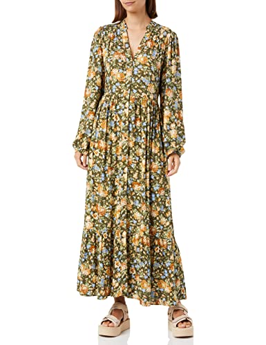 Springfield Damen Hemdkleid Kleid, Dunkes Kakigrün, 36