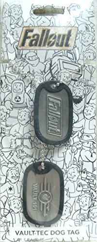 Fallout Vault 101 Metal Dog Tags With Rubber Rim And 60cm Ballchain Ge2056