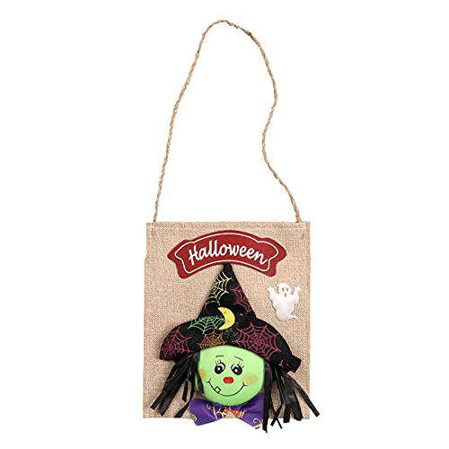 4PCS Halloween Tasche, Halloween Hexe Tragetaschen Süßes oder Saures Taschen Kinder Betteltaschen Beutel Süßigkeit, Halloween Party Geschenk Decor (Hexe)