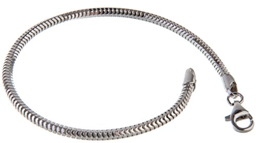 Schlangenkette Armband, achtkant 3mm - 925 Silber, Länge 19cm