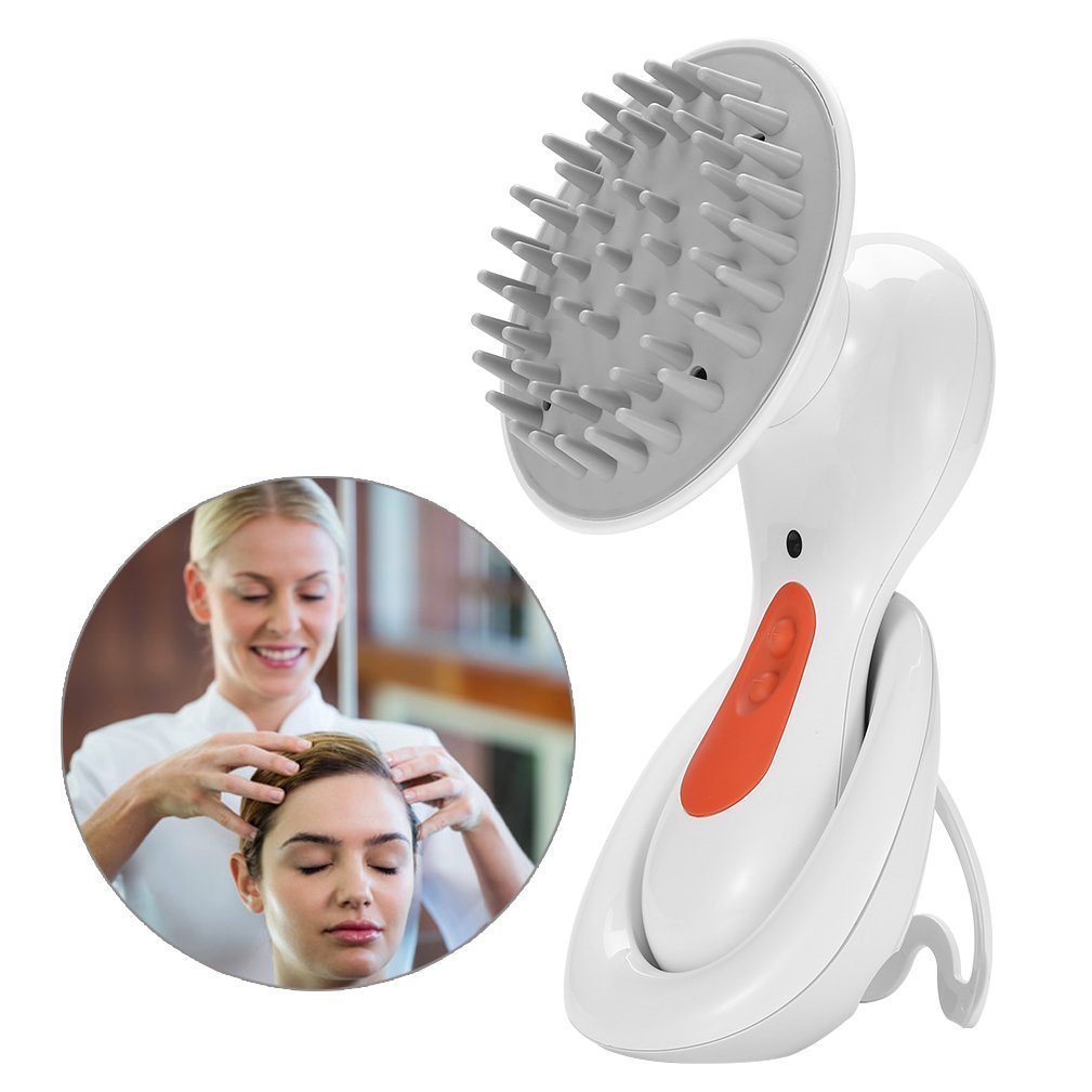 Elektrische Kopfmassagebürste Wasserdicht Vibrationshaar Kopfhautwäscher Stress Relief Comb