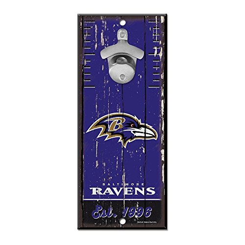 Wincraft Baltimore Ravens NFL Schild mit Flaschenöffner