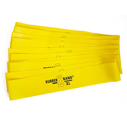 FTM Dittmann® Rubberband XL Gelb leicht Übungsflyer Fitness Gummiband 20 Stück
