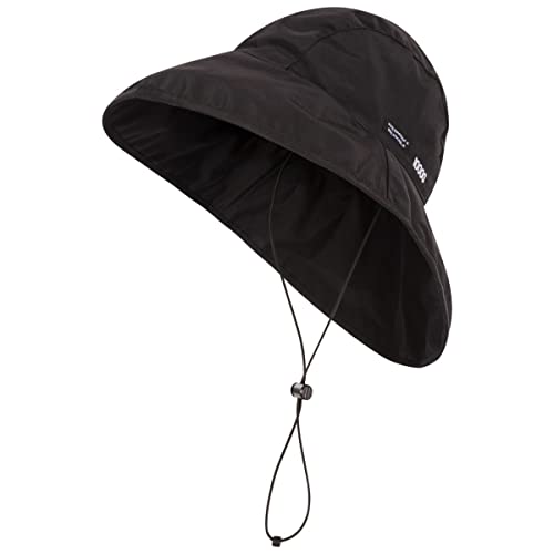DLX Ando, Black, S/M, Wasserdichter Hut mit großer Krempe für Erwachsene / Unisex / Damen und Herren, Schwarz