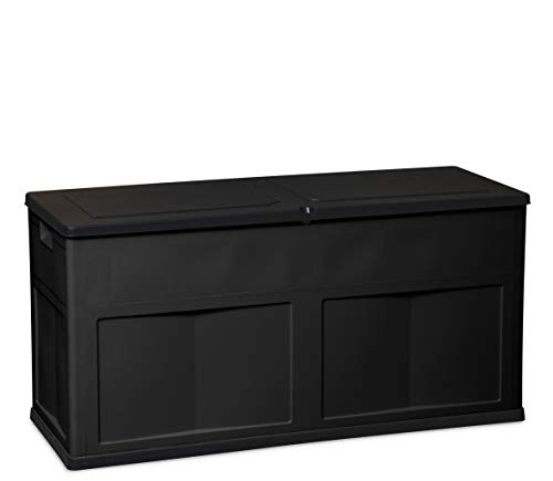 TOOMAX Auflagenbox Kissenbox mit Kissen, Anthrazit, Wasserdicht, Schwarz, 320 L, 119 x 46 x 60 cm
