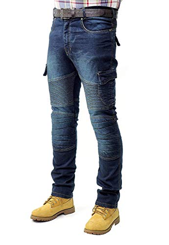 Prime Herren Arbeitshose Herren Cargohose Heer Armeehosen Multi Taschen Pants (BLACK-DENIM-005, 36W X 34L)