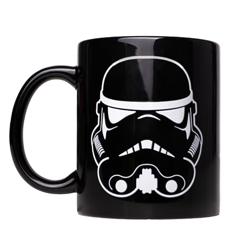 Offizielle Stormtrooper Farbwechsel-Keramiktasse, 300 ml, schwarz, wärmewechselnde Kaffeetasse, Helm-Optik, Geschenk für Fans - ThumbsUp!