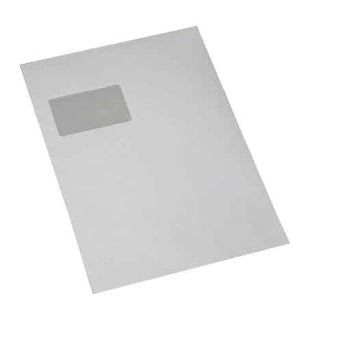 1000 St. Versandtaschen Briefumschläge Kuvert C4 A4 weiß selbstklebend mit Fenster 229 x 324 mm SK