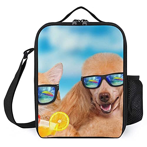 Kühltasche Funny Kitten Puppy Lunch-Tasche Für Männer Frauen Halten Isolier E Picknicktaschelunchtasche Isolierte Kühltasche Für Frauen Auslaufsichere