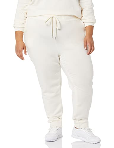 Amazon Aware Damen Fleece-Jogginghose (in Übergröße erhältlich), Gebrochenes Weiß, 7XL Große Größen
