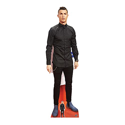 Star Cutouts Pappfigur Cristiano Ronaldo in Lebensgröße, Mehrfarbig