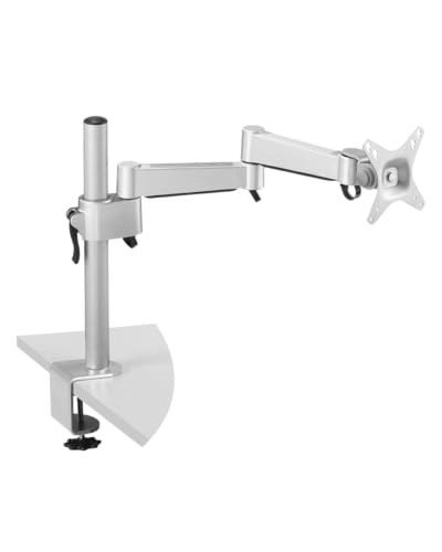 DESQ® Professioneller Monitorarm mit großer Reichweite von 52 cm | Silber | Tragkraft 13 kg