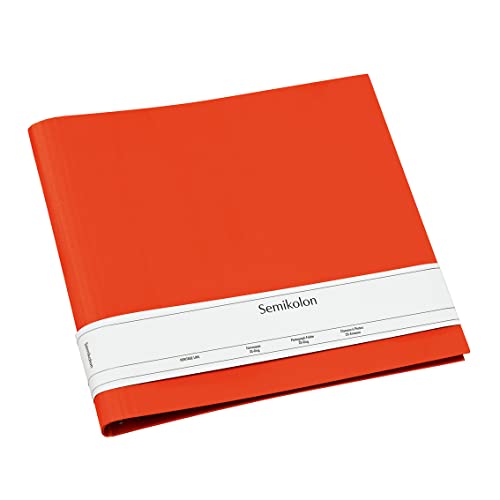Semikolon (353294) Fotomappe 23 Ring orange (orange) -Mit Efalinbezug - Basis für Foto-Album oder Fotobuch mit Ringheftung - Format: 35 × 32 cm