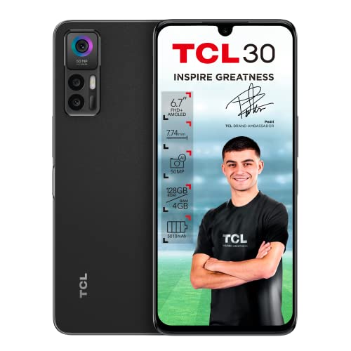 TCL 30 - Smartphone 64GB, 4GB RAM, Dual SIM, Techno Black