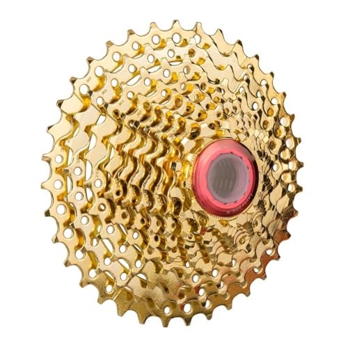 GOBBIS Fach Kassette 9/10 Geschwindigkeit optional Gold golden MTB Bike 11-36t kassettenkritzel Teile fahrradteile (Color : 9 Speed 36T)