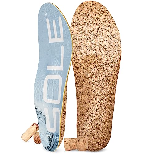 SOLE Performance Dünnes Kork-Fußbett mit Met-Pad, verschiedene Größen